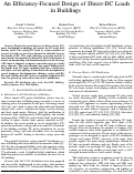 Cover page: An Efficiency-Focused Design of Direct-DC Loads in Buildings