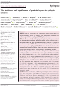 Cover page: The incidence and significance of periictal apnea in epileptic seizures