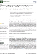 Cover page: Adherence to Ketogenic and Mediterranean Study Diets in a Crossover Trial: The Keto–Med Randomized Trial