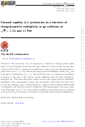 Cover page: Forward rapidity J/ψ production as a function of charged-particle multiplicity in pp collisions at s = 5.02 and 13 TeV