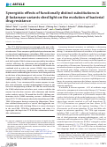 Cover page: Synergistic effects of functionally distinct substitutions in β-lactamase variants shed light on the evolution of bacterial drug resistance