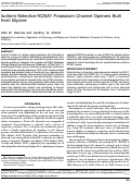 Cover page: Isoform-selective KCNA1 potassium channel openers built from glycine