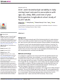 Cover page: Inter- and intraindividual variability in daily resting heart rate and its associations with age, sex, sleep, BMI, and time of year: Retrospective, longitudinal cohort study of 92,457 adults.