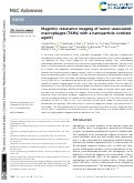Cover page: Magnetic resonance imaging of tumor-associated-macrophages (TAMs) with a nanoparticle contrast agent