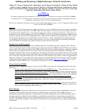 Cover page: Building and measuring a high performance network architecture