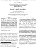 Cover page: Source reliability and the continued influence effect of misinformation: A Bayesiannetwork approach