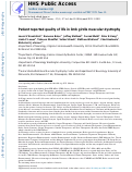 Cover page: Patient reported quality of life in limb girdle muscular dystrophy