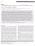 Cover page: A HapMap leads to a Capsicum annuum SNP infinium array: a new tool for pepper breeding.