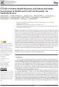 Cover page: COVID-19 Public Health Measures and Patient and Public Involvement in Health and Social Care Research: An Umbrella Review.