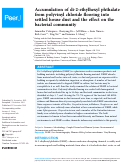 Cover page: Accumulation of di-2-ethylhexyl phthalate from polyvinyl chloride flooring into settled house dust and the effect on the bacterial community