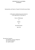 Cover page: Sentimentality and Gender in Virginia Woolf and Laurence Sterne