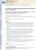 Cover page: Tea, coffee, and caffeine and early-onset basal cell carcinoma in a case–control study