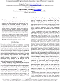 Cover page: Comparison and Explanation in Learning Causal System Categories