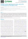 Cover page: Multiple calcium signaling genes play a role in the circadian period of Neurospora crassa.