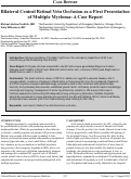 Cover page: Bilateral Central Retinal Vein Occlusion as a First Presentation of Multiple Myeloma: A Case Report