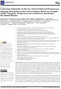 Cover page: Consensus Statement on the Use of Near-Infrared Fluorescence Imaging during Pancreatic Cancer Surgery Based on a Delphi Study: Surgeons’ Perspectives on Current Use and Future Recommendations