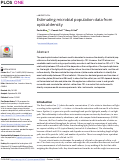 Cover page: Estimating microbial population data from optical density