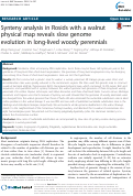 Cover page: Synteny analysis in Rosids with a walnut physical map reveals slow genome evolution in long-lived woody perennials.