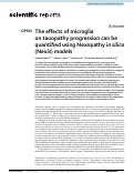 Cover page: The effects of microglia on tauopathy progression can be quantified using Nexopathy in silico (Nexis) models