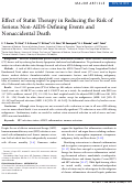 Cover page: Effect of Statin Therapy in Reducing the Risk of Serious Non-AIDS-Defining Events and Nonaccidental Death