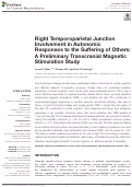 Cover page: Right Temporoparietal Junction Involvement in Autonomic Responses to the Suffering of Others: A Preliminary Transcranial Magnetic Stimulation Study