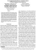 Cover page: Leveraging Intentional Factors and Task Context to Predict Linguistic Norm Adherence