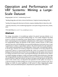 Cover page: Operation and performance of VRF systems: Mining a large-scale dataset