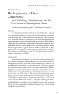 Cover page: The Importance of Ethnic Competency: Labor Trafficking, Thai Migrations, and the Thai Community Development Center