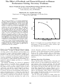 Cover page: The Effect of Feedback and Financial Reward on Human Performance Solving 'Secretary' Problems