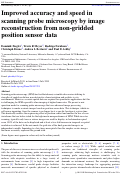 Cover page: Improved accuracy and speed in scanning&nbsp;probe microscopy by image reconstruction from non-gridded position&nbsp;sensor data