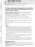 Cover page: "The idea is to help people achieve greater success and liberty": A qualitative study of expanded methadone take-home access in opioid use disorder treatment.