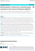 Cover page: Global patterns of genomic and phenotypic variation in the invasive harlequin ladybird.