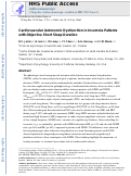 Cover page: Cardiovascular autonomic dysfunction in insomnia patients with objective short sleep duration.