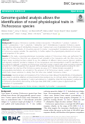 Cover page: Genome-guided analysis allows the identification of novel physiological traits in Trichococcus species