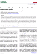 Cover page: Improvement of drought resistance through manipulation of the gibberellic acid pathway