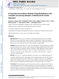 Cover page: Prospective associations between sleep disturbances and cannabis use among Veterans: A behavioral economic approach