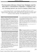 Cover page: The Association Between Clinical Care Strategies and the Attenuation of Racial/Ethnic Disparities in Diabetes Care