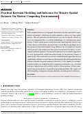 Cover page: Practical Bayesian Modeling and Inference for Massive SpatialDatasets On Modest Computing Environments