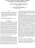 Cover page: Everyday Constraints on Learning: Children's and Adult's Development of the Major/Minor Distinction