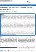 Cover page: Untangling spider silk evolution with spidroin terminal domains.
