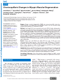 Cover page: Choriocapillaris Changes in Myopic Macular Degeneration