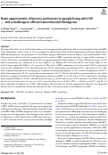 Cover page: Brain opportunistic infections and tumors in people living with HIV - still a challenge in efficient antiretroviral therapy era.