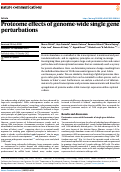 Cover page: Proteome effects of genome-wide single gene perturbations