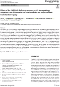 Cover page: Effects of the SARS-CoV-2 global pandemic on U.S. rheumatology outpatient care delivery and use of telemedicine: an analysis of data from the RISE registry