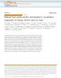 Cover page: Robust but weak winter atmospheric circulation response to future Arctic sea ice loss