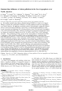 Cover page: Summertime influence of Asian pollution in the free troposphere over North America