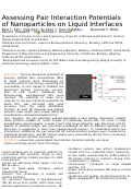 Cover page: Assessing Pair Interaction Potentials of Nanoparticles on Liquid Interfaces