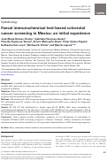 Cover page: Faecal immunochemical test-based colorectal cancer screening in Mexico: an initial experience