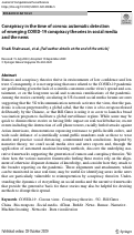 Cover page: Conspiracy in the time of corona: automatic detection of emerging COVID-19 conspiracy theories in social media and the news.