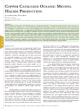 Cover page: Copper Catalyzed Oceanic Methyl Halide Production